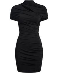 Balmain - Draped Jersey Bodycon Dress - Lyst