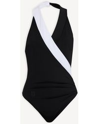 Balmain - Two-Tone One-Piece Swimsuit - Lyst