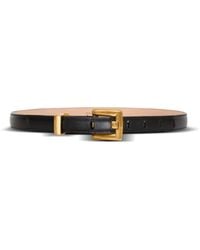 Balmain - Anthem Calfskin Leather Belt - Lyst