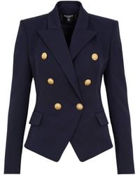Balmain - Fitted Wool 6-Button Jacket - Lyst