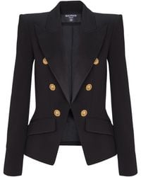 Balmain - Veste 6 Boutons En Jacquard Croco - Lyst