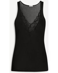 Balmain - Knit Vest Top With Lace - Lyst
