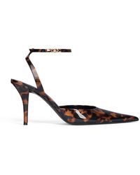 Balmain - Printed Patent Leather Strappy Pumps - Lyst
