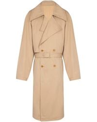 Balmain - Cotton Canvas Trench Coat - Lyst
