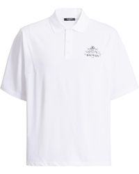 Balmain - Printed Vine Polo - Lyst
