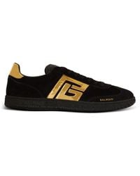 Balmain - Suede Swan Sneakers - Lyst