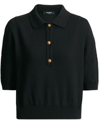 Balmain - Knitted 3-Button Polo - Lyst