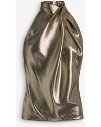 Balmain - Backless Lurex Jersey Top - Lyst