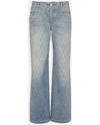 Balmain - Diamond Denim Straight-Fit Jeans - Lyst