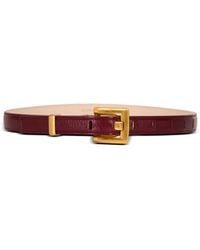 Balmain - Anthem Calfskin Leather Belt - Lyst