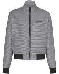 Balmain - Houndstooth Wool Jacket - Lyst