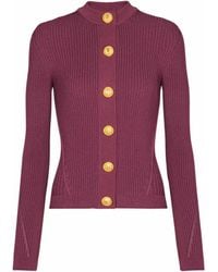 Balmain - Fine Knit Cardigan With Buttons - Lyst