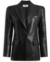Balmain - Structured-Shoulder Lambskin Jacket - Lyst