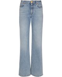 Balmain - Straight-Leg Faded Denim Jeans - Lyst