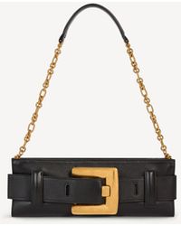 Balmain - Anthem Calfskin Leather Clutch - Lyst