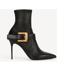 Balmain - Anthem Stretch Leather Ankle Boots - Lyst