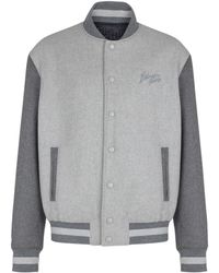 Balmain - Wool And Cashmere Varsity Jacket - Lyst