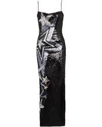 Balmain - Embroidered Maxi Dress - Lyst