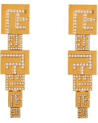 Balmain - 3D Pb Pendant Earrings With Crystals - Lyst