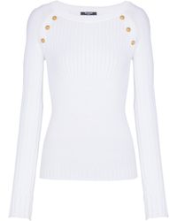 Balmain - Knit Top With Buttons - Lyst