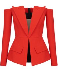 Balmain - Off-The-Shoulder Peplum Top - Lyst