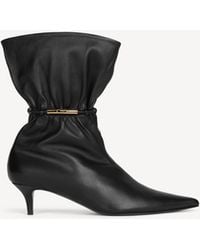 Balmain - Sphynx Smooth Leather Ankle Boots - Lyst