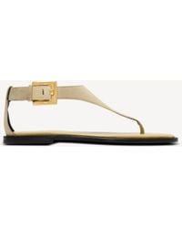 Balmain - Anthem Flat Toe-Post Sandals - Lyst
