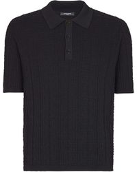Balmain - Monogram Knit Polo Shirt - Lyst