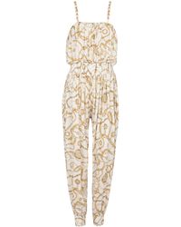 Balmain - Flowing Printed Jumpsuit With Chains Pattern - Lyst