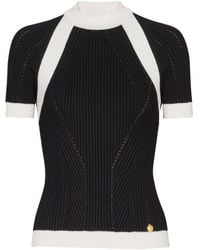 Balmain - Short-Sleeved Knit Top - Lyst