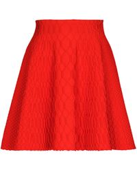 Balmain - Flared Crocodile-Knit Skirt - Lyst