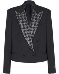 Balmain - Grain De Poudre Jacket With Crystals - Lyst