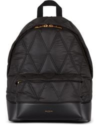 Balmain - Quilted Nylon Backpack With Diamond Motif - Lyst