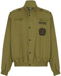 Balmain - Cotton Aviator-Style Jacket - Lyst