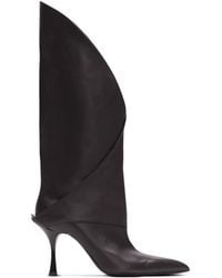 Balmain - Twist Heeled Leather Boots - Lyst