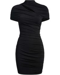 Balmain - Draped Jersey Bodycon Dress - Lyst