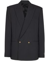 Balmain - Blazer Mit Zwei Knöpfen Aus Wolle - Lyst