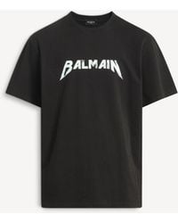 Balmain - T-Shirt With Band Print - Lyst