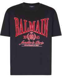 Balmain - Round Neck T-Shirt - Lyst