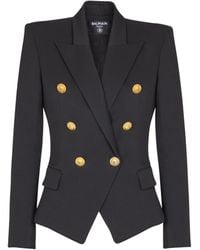 Balmain - Grain De Poudre 6-Buttons Fitted Jacket - Lyst