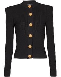 Balmain - Buttoned Knit Cardigan - Lyst