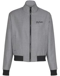 Balmain - Houndstooth Wool Jacket - Lyst