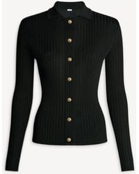 Balmain - Buttoned Ribbed Knit Cardigan - Lyst