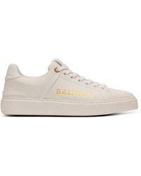 Balmain - B-Court Printed Calfskin Trainers - Lyst