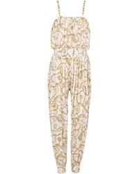 Balmain - Flowing Printed Jumpsuit With Chains Pattern - Lyst