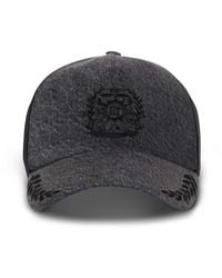 Balmain - Écusson Embroidered Denim Cap - Lyst