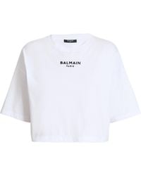 Balmain - Embroidered Paris T-Shirt - Lyst