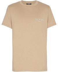 Balmain - T-Shirt With Vintage Gel Logo - Lyst