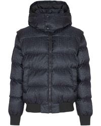 Balmain - Cropped Monogram Jacquard Padded Jacket - Lyst