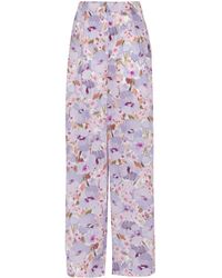 Balmain - Printed Poppy Flower Trousers - Lyst